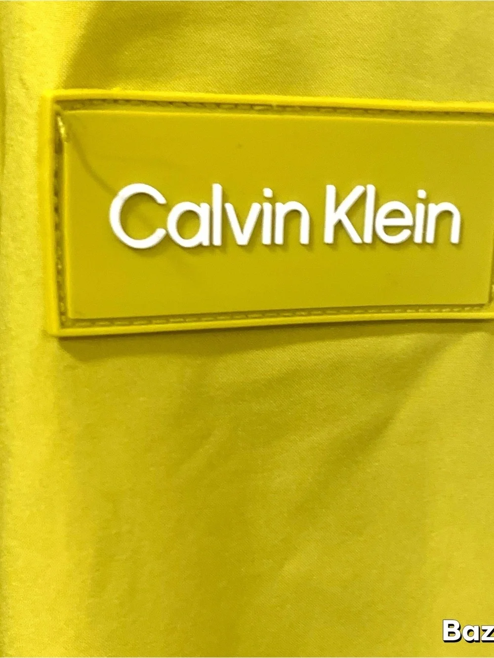Calvin Klein Women’s Yellow Hooded Zip Jacket Size L Windbreaker Coat